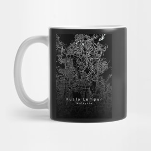 Kuala Lumpur Malaysia City Map dark Mug